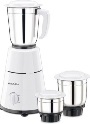BAJAJ GX 1 500 W Juicer Mixer Grinder (3 Jars, White)  (410125 | 3 Jars | White)