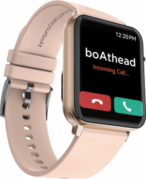 boAt Storm Call w/ 4.29 cm(1.69"), BT Calling & 550 Nits Brightness Smartwatch  (Flamngo Pink Strap, Free Size)