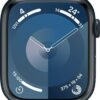 Apple Watch Series 9 GPS 45mm Aluminium Case with Sport Band - S/M  (Midnight Strap, Free Size)
