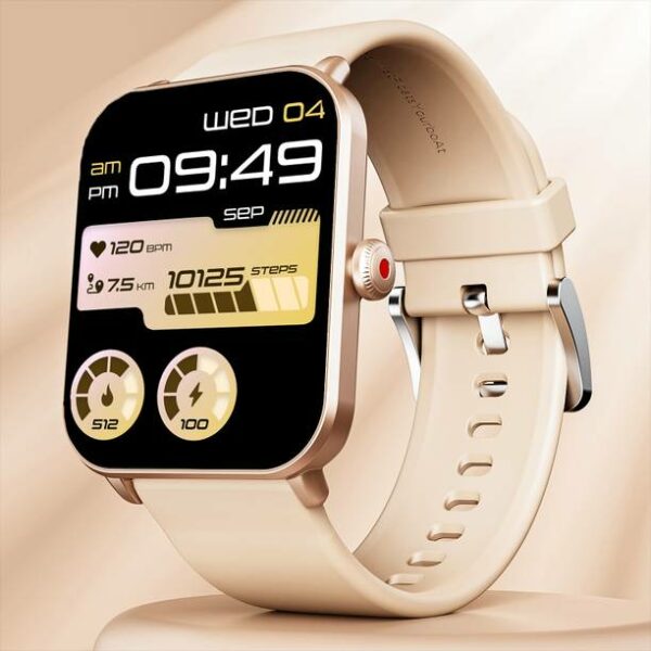 boAt Wave Fury with 1.83'' HD Display, Bluetooth Calling & Functional Crown Smartwatch  (Cherry Blossom Strap, Free Size)