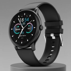 Fire-Boltt Hurricane 33.02mm (1.3) Curved Glass Display with BT Calling, 100+ Sports Modes Smartwatch  (Black Strap, Free Size)