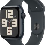 Apple Watch SE 2 GPS 44mm (2nd Gen) Midnight Aluminium with Midnight Sport Band  (Midnight Strap, Free Size)
