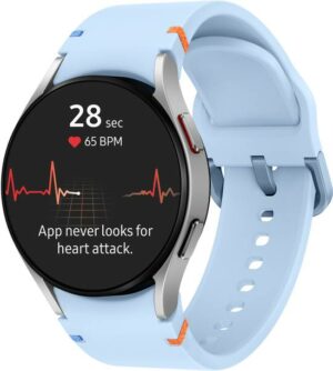Samsung Galaxy Watch FE, 40mm BT, Sapphire Crystal Display, Sleep Coach, Fall Detection  (Silver Strap, Small)