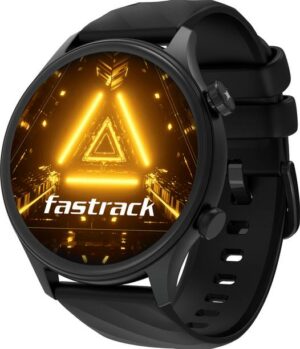 Fastrack Optimus2 Pro-1.43'' AMOLED|Advanced Blazing Fast UI|AOD|Metal Case|Working Crown Smartwatch  (Black Strap, Free Size)