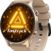 Fastrack Optimus2 Pro-1.43'' AMOLED|Advanced Blazing Fast UI|AOD|Metal Case|Working Crown Smartwatch  (Beige Strap, Free Size)