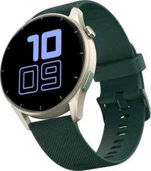 Noise Crew 1.38 Round Display with Bluetooth Calling, Metallic finish, IP68 Rating Smartwatch  (Green Strap, Regular)