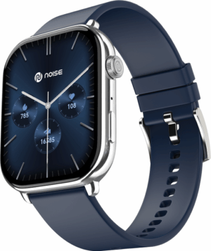 Noise Icon 4 with Stunning 1.96'' AMOLED Display, Metallic Finish, BT Calling Smartwatch  (Space Blue Strap, Regular)