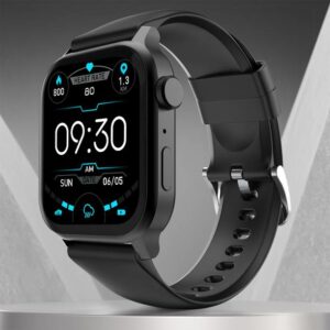Fire-Boltt Rise Bluetooth Calling 47mm (1.85), Metal Bod & Rotating Crown, 123 Sports Smartwatch  (Black Strap, Free Size)