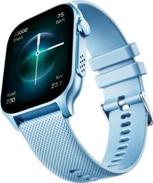 boAt Ultima Ember w/ 1.96''(4.97cm)AMOLED Screen,Personalized Nudges,Functional Crown Smartwatch  (Mist Blue Strap, Free Size)