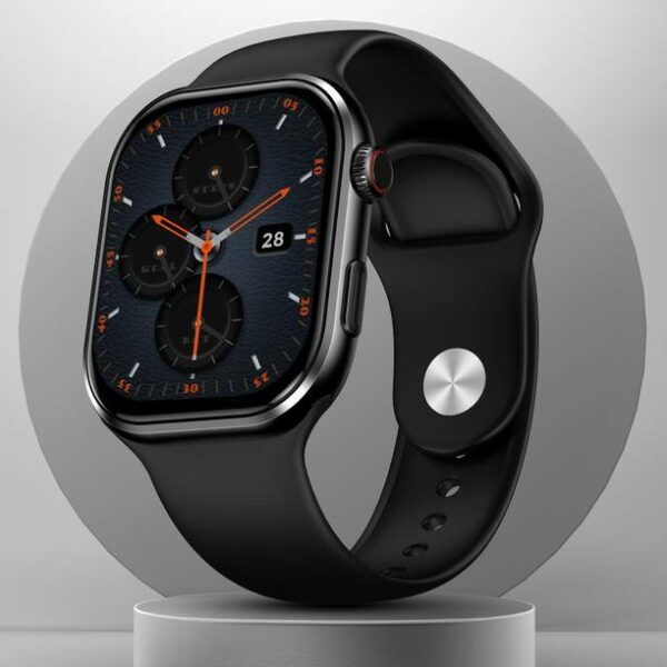 Fire-Boltt Brillia 51.3mm (2.06 inch) Largest AMOLED Display,Bluetooth Calling AI Assistant Smartwatch  (Black Strap, Free Size)