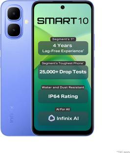 Infinix SMART 10 (Iris Blue, 64 GB) (4 GB RAM)