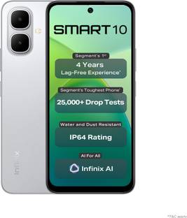 Infinix SMART 10 (Titanium Silver, 64 GB)  (4 GB RAM)