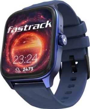 Fastrack Revoltt Pro-1.97'' Super AMOLED Display|AOD|Working Crown|BT Calling|Fast Charge Smartwatch  (Blue Strap, Free Size)