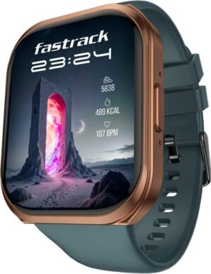 Fastrack Revolt FS1+ 2.01inch Biggest UltraVU Display|Industry Best 950 Nits|BT Calling Smartwatch  (Green Strap, Free Size)