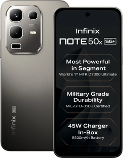 Infinix Note 50x 5G+ 45W Charger In the Box & AI (Titanium Grey, 128 GB)  (6 GB RAM)