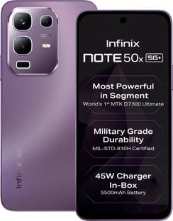 Infinix Note 50x 5G+ 45W Charger In the Box & AI (Enchanted Purple, 128 GB)  (6 GB RAM)