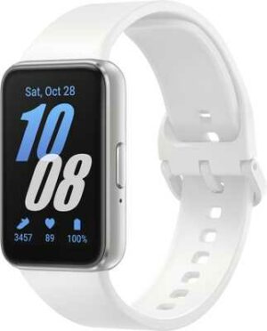 Samsung Galaxy Fit3 | AMOLED Display & Aluminium Body | Upto 13Day Battery | 5ATM & IP68  (Silver Strap, Free Size)