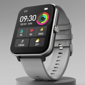 Fire-Boltt Ninja Calling Pro Plus 46.5mm (1.83) Display Bluetooth Calling, AI Voice Smartwatch  (Silver Strap, Free Size)