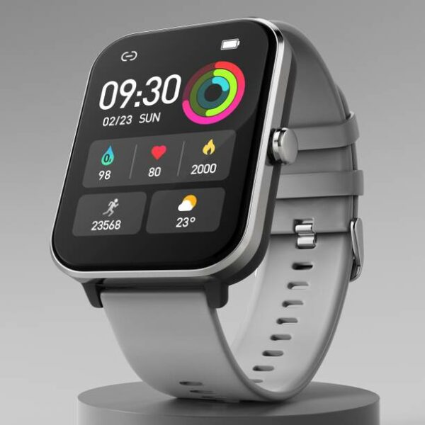 Fire-Boltt Ninja Calling Pro Plus 46.5mm (1.83) Display Bluetooth Calling, AI Voice Smartwatch  (Silver Strap, Free Size)