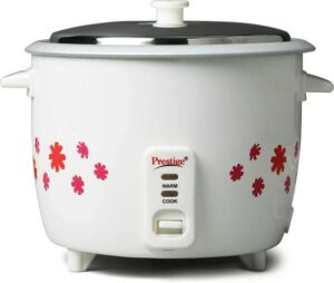 Prestige PRWO 1.8-2 Electric Rice Cooker with Steaming Feature  (1.8 L, White)