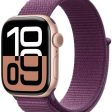 Apple Watch Series 10 GPS + 42mm Rose Gold Aluminium with Sport Loop  (Plm Strap, Free Size)