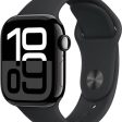 Apple Watch Series 10 GPS 42mm Jet Black Aluminium with Sport Band  (Jet Black Strap, Free Size)